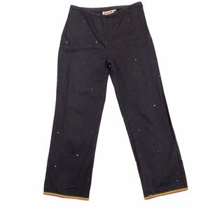 Women’s Stretchy Fun Crop Pants with Rhinestones